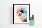 Butterfly & Cat Poster Watercolour Styled Large Wall Art Poster Perfect Gift Home Decor, Premium Quality, Animal Poster Print from A4 - A0